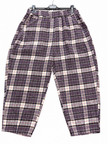 Made in Italy Plaid Check Tapered Leg Trouser