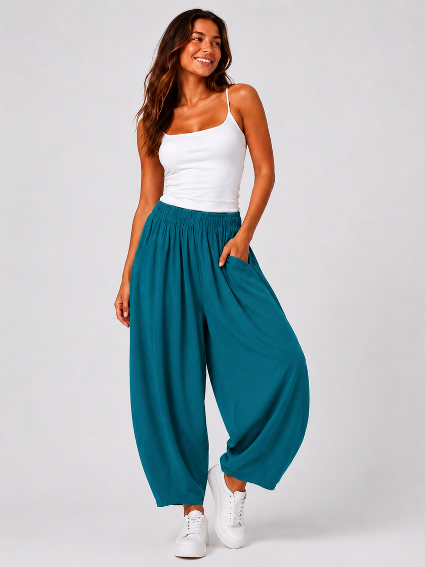 Made in Italy Balloon leg Pockets front Trouser