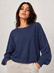 Made in Italy Relaxed Fit Sweatshirt Top