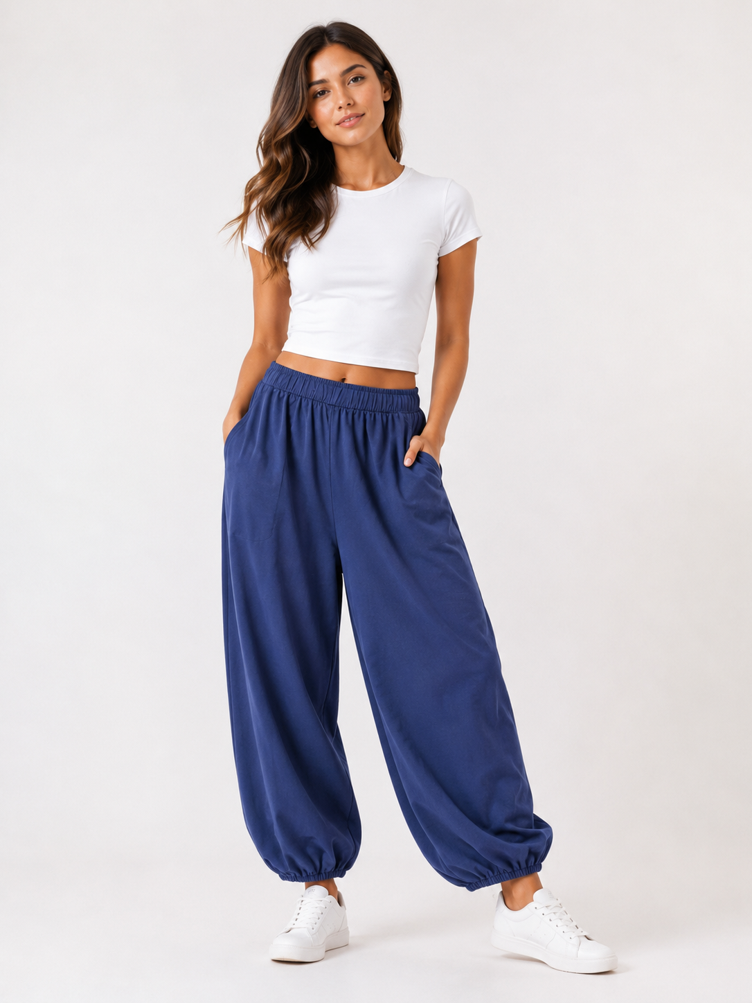 Made in Italy Sweatshirt Balloon Elasticated Ankle Cuff trouser
