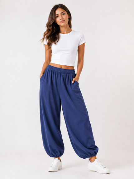 Made in Italy Sweatshirt Balloon Elasticated Ankle Cuff trouser