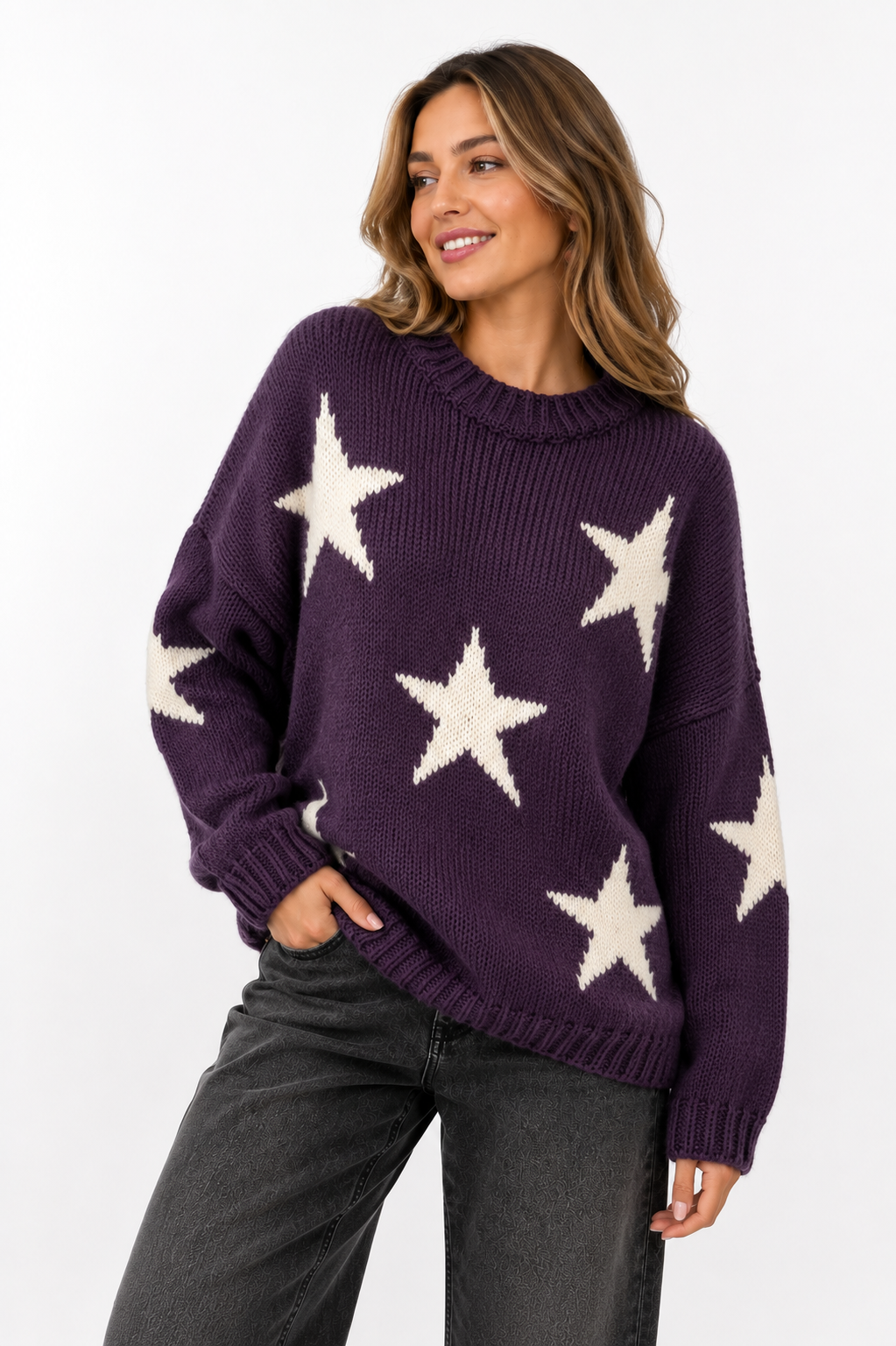 Made in Italy Star Knit Jumper