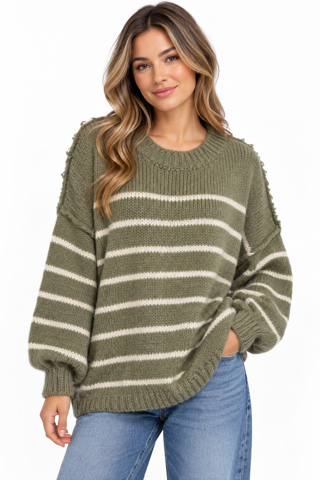Made in Italy Striped knit jumper