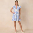 Made in Italy Floral Tiered Smock Dress V-Neck Tunic