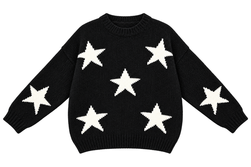Made in Italy Star Knit Jumper