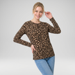 Leopard Print Mesh Layering Top - Made in Italy