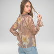 Floral Frill Neck Blouse – Made in Italy