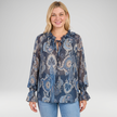 Paisley Frill Neck Blouse – Made in Italy