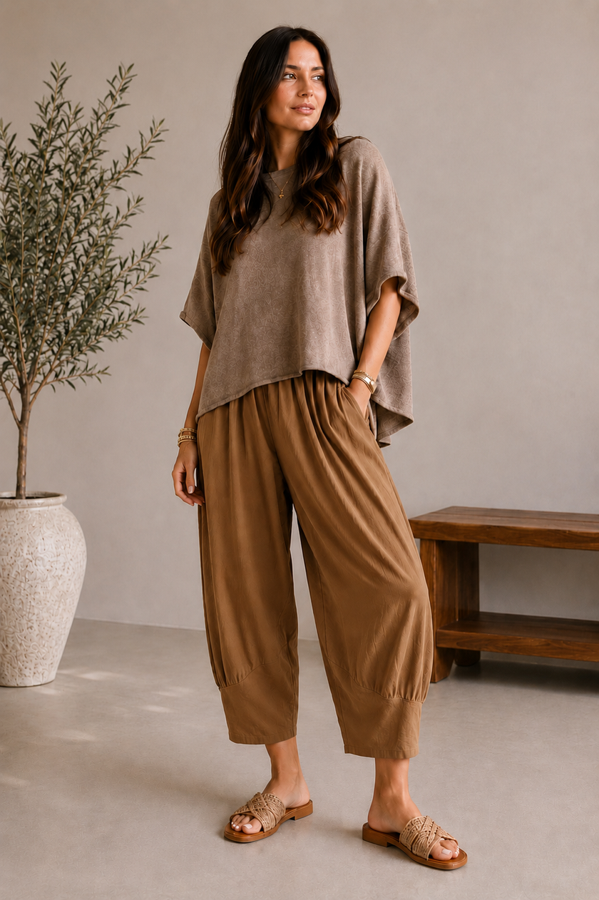 Classic Barrel Leg Trouser, Made in Italy