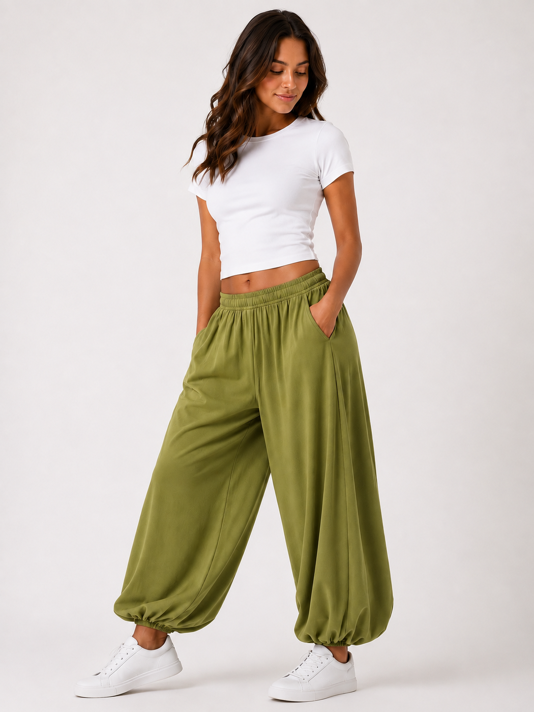 Made in Italy Sweatshirt Balloon Elasticated Ankle Cuff trouser