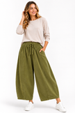 Made In Italy Relaxed Barrel Wide Leg Corduroy Trouser
