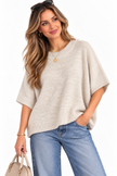 Made In Italy Soft knit Jumper With 3/4 Sleeves