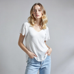 Made in Italy Women’s Textured Flutter Sleeve Top