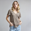 Made in Italy Women’s Textured Flutter Sleeve Top