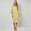 Made in Italy Polka Dot Button-Down Shirt Dress