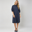 Made in Italy Polka Dot Button-Down Shirt Dress