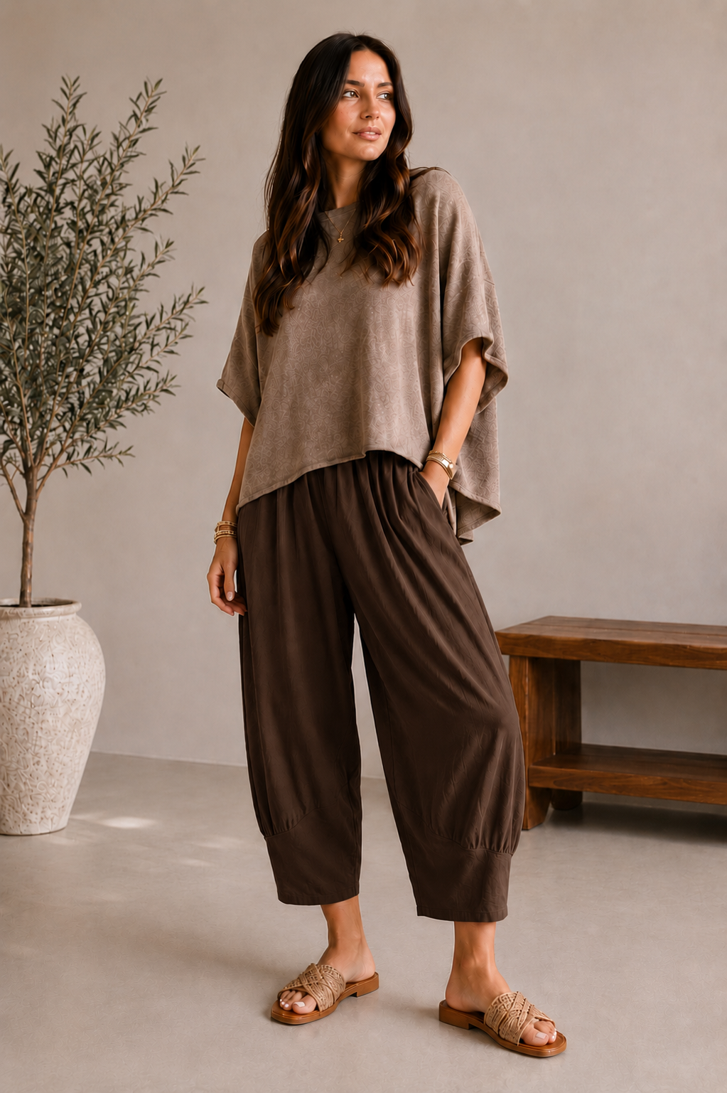 Classic Barrel Leg Trouser, Made in Italy
