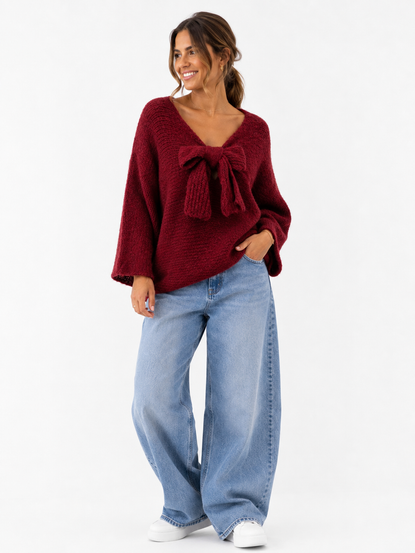 Made in Italy Soft Tie-Front knit Jumper