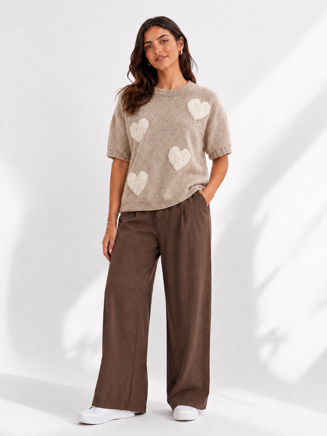 Made in Italy Short Sleeve Heart Jumper