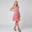 Made in Italy Ikat Print Tiered Smock Dress