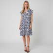 Made in Italy Ikat Print Tiered Smock Dress