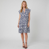 Made in Italy Ikat Print Tiered Smock Dress