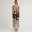 Made in Italy Riviera Scenery Silk-Feel Maxi Dress