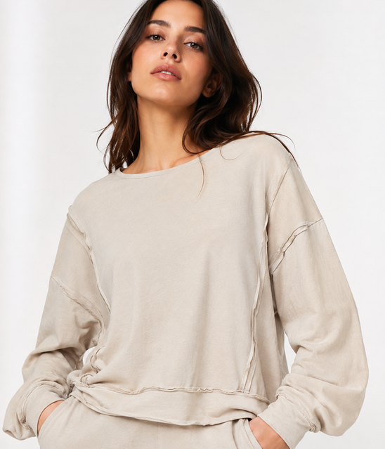 Made in Italy Relaxed Fit Sweatshirt Top