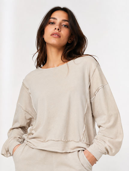 Made in Italy Relaxed Fit Sweatshirt Top