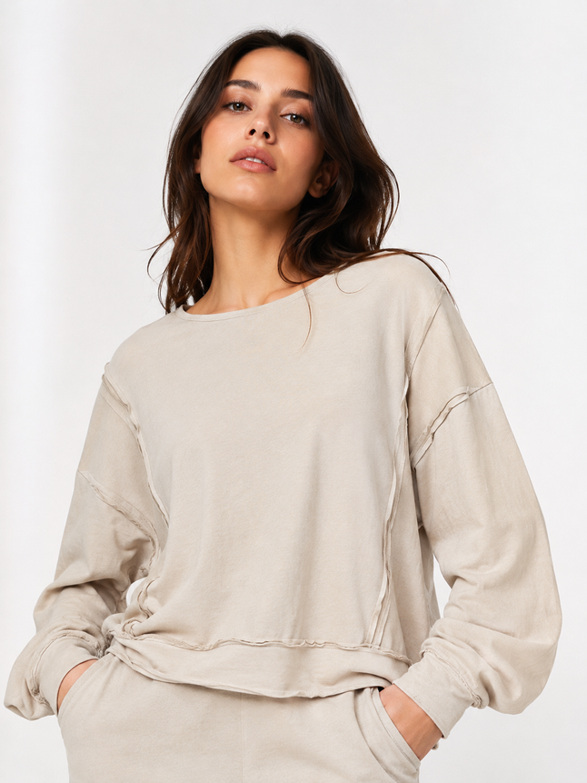 Made in Italy Relaxed Fit Sweatshirt Top