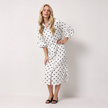 Made in Italy Polka Dot Button-Down Shirt Dress
