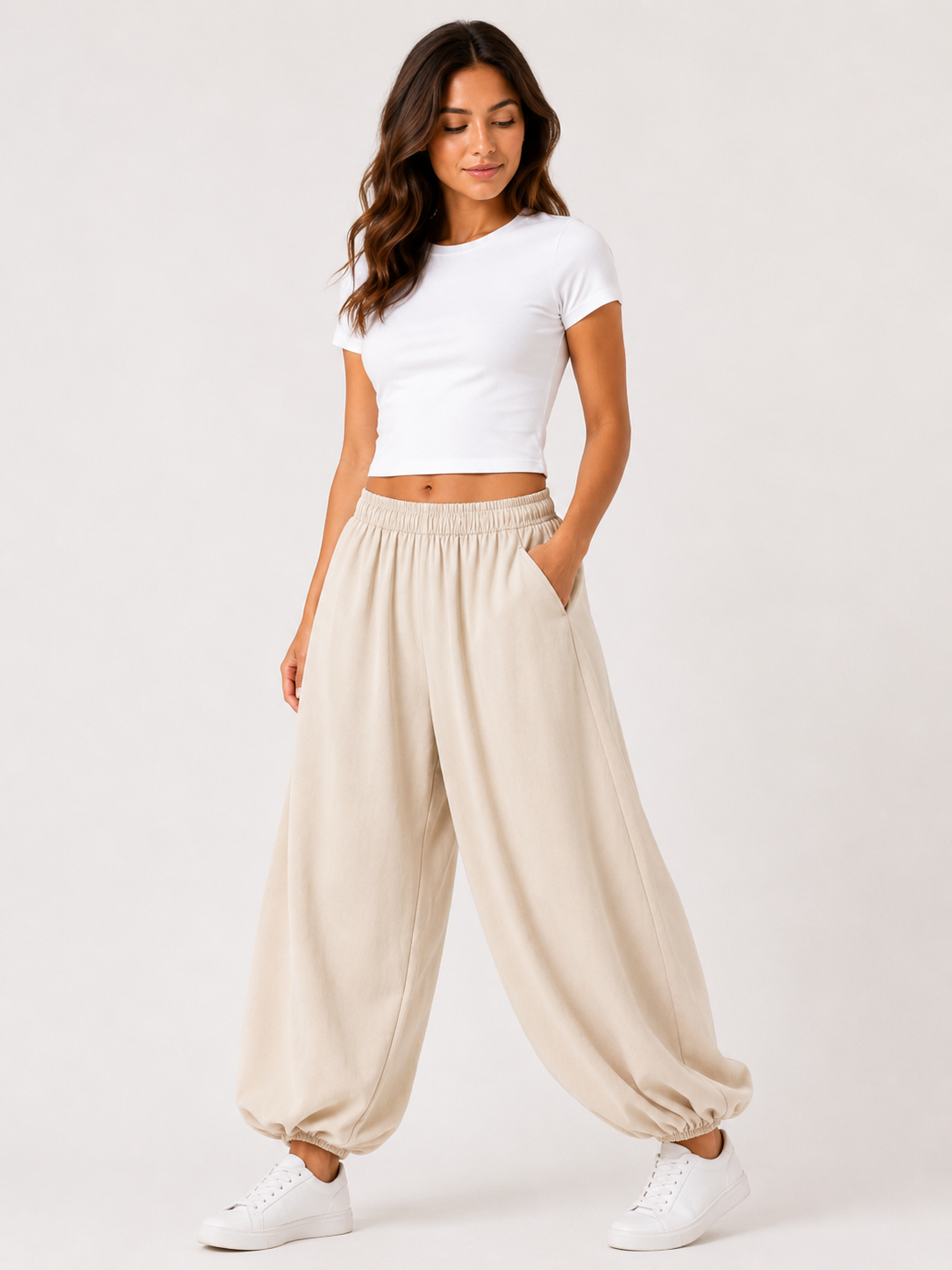 Made in Italy Sweatshirt Balloon Elasticated Ankle Cuff trouser