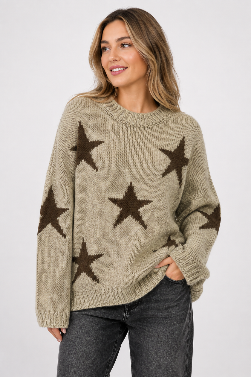 Made in Italy Star Knit Jumper