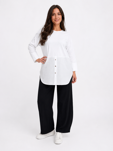 Made in Italy White Layering Shirt