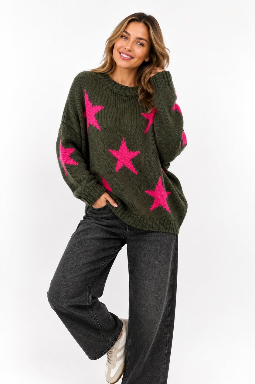Made in Italy Star Knit Jumper