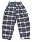 Made in Italy Plaid Check Tapered Leg Trouser