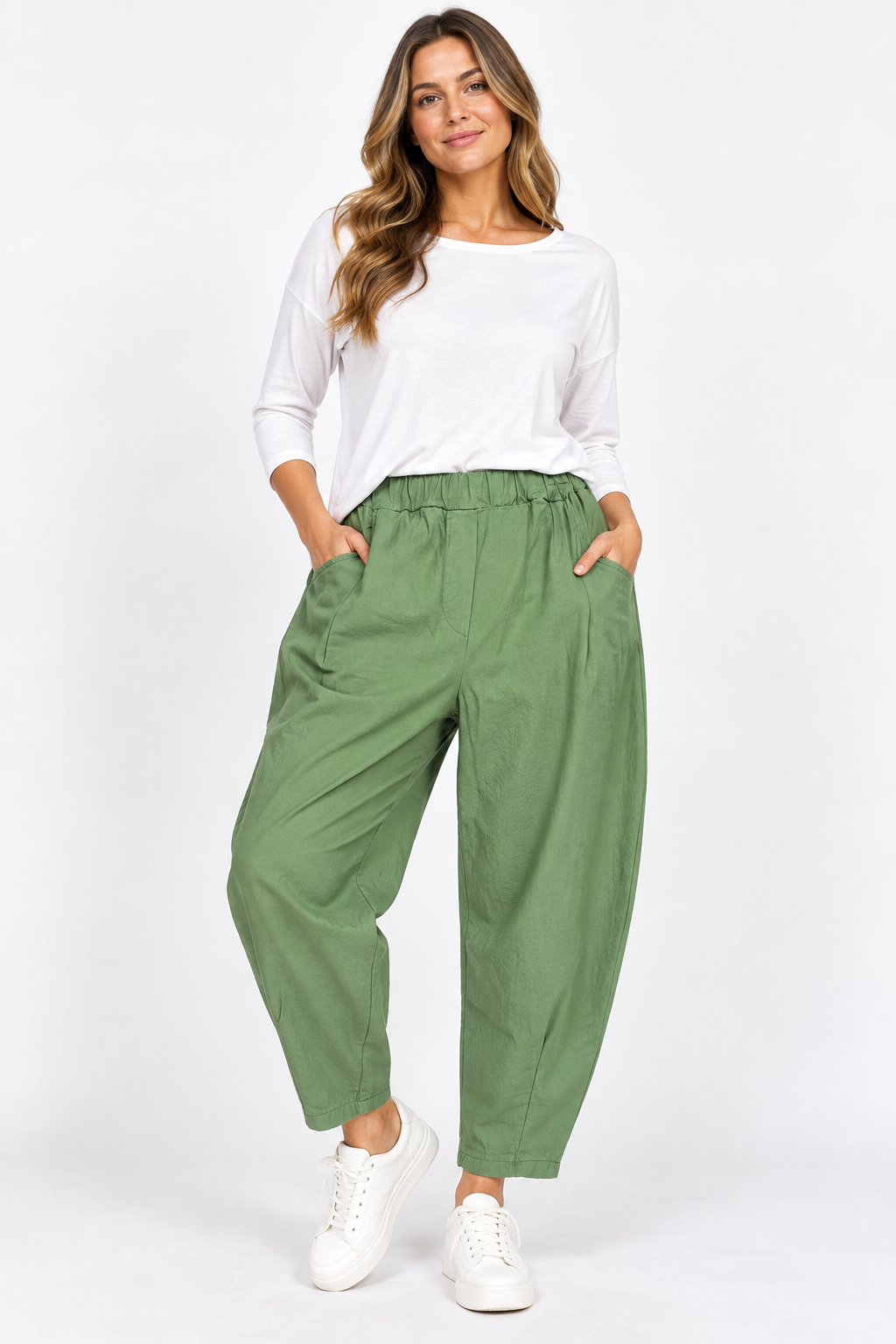 Made in Italy Relaxed Fit Stretchy Tapered Leg Trouser