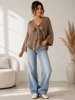 Made in Italy Soft Tie-Front knit Jumper