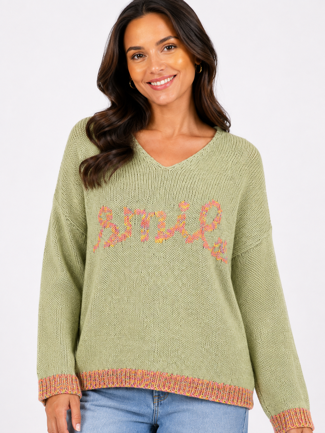 Made In  Italy knit Smile Jumper