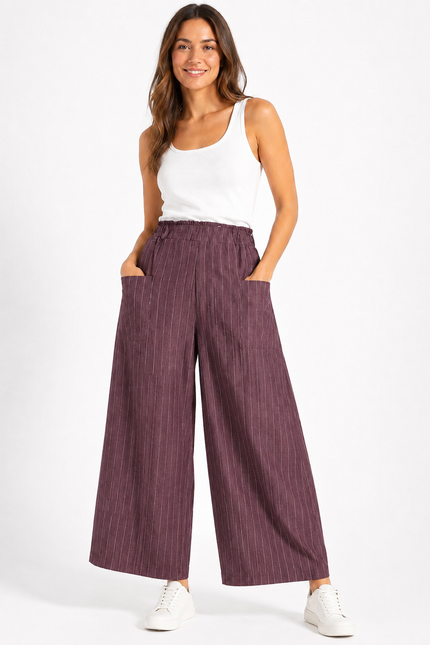 Made in Italy Pinstripe Wide leg trouser