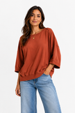 Made in Italy Short Sleeve Sweatshirt Top
