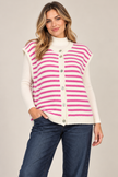 Made in Italy Button-Through Sleeveless knitted Cardigan