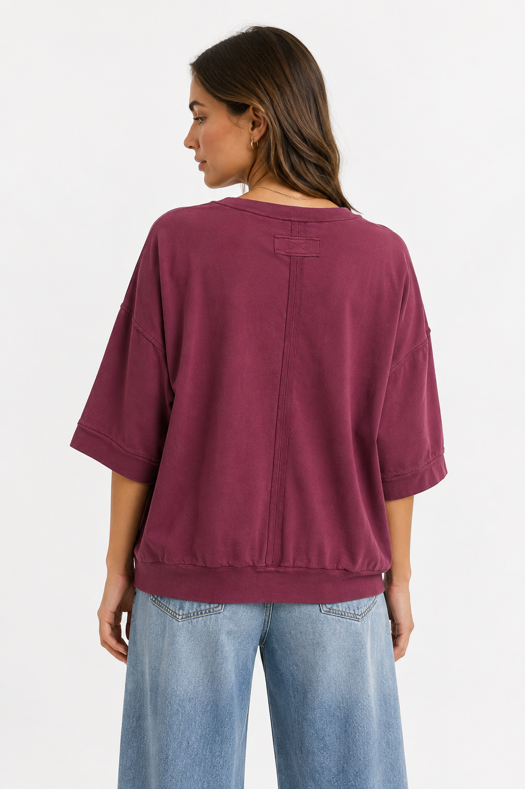 Made in Italy Short Sleeve Sweatshirt Top