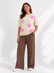 Made in Italy Short Sleeve Heart Jumper
