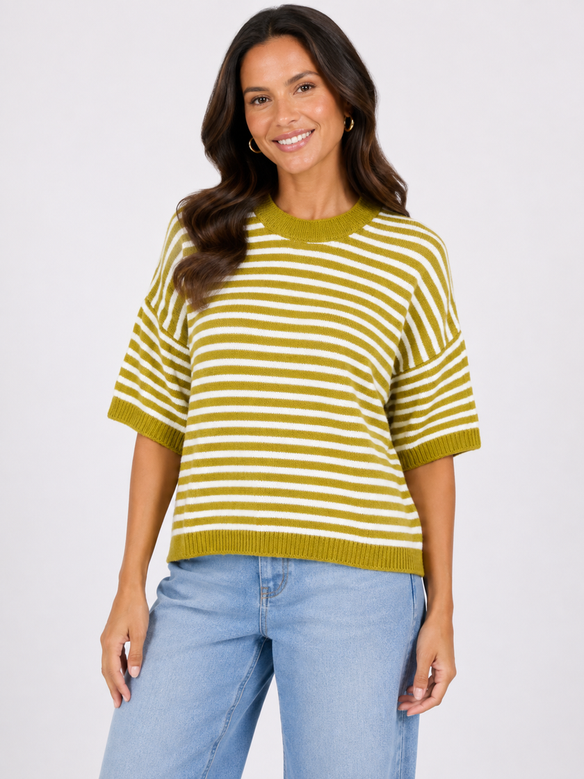 Made in Italy Short Sleeve Stripe Jumper