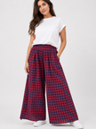 Made in Italy Check wide Leg Trouser /Palazzo