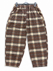 Made in Italy Plaid Check Tapered Leg Trouser