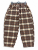 Made in Italy Plaid Check Tapered Leg Trouser
