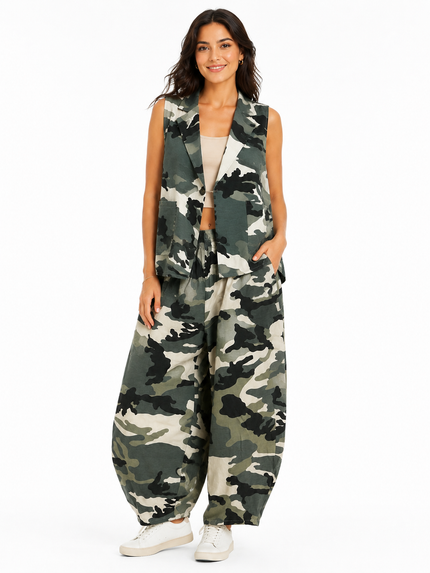 Camouflage Print waistcoat