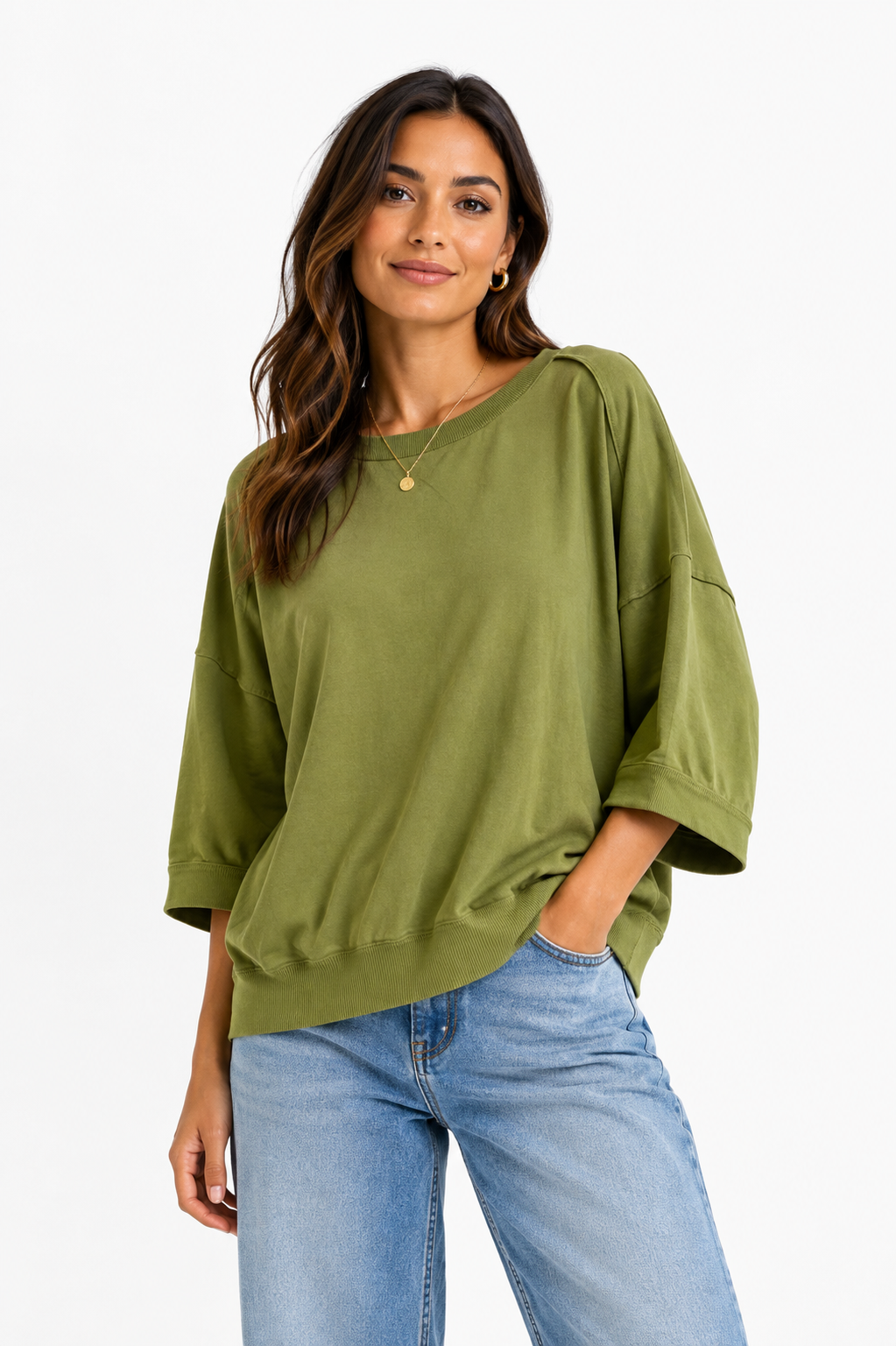 Made in Italy Short Sleeve Sweatshirt Top